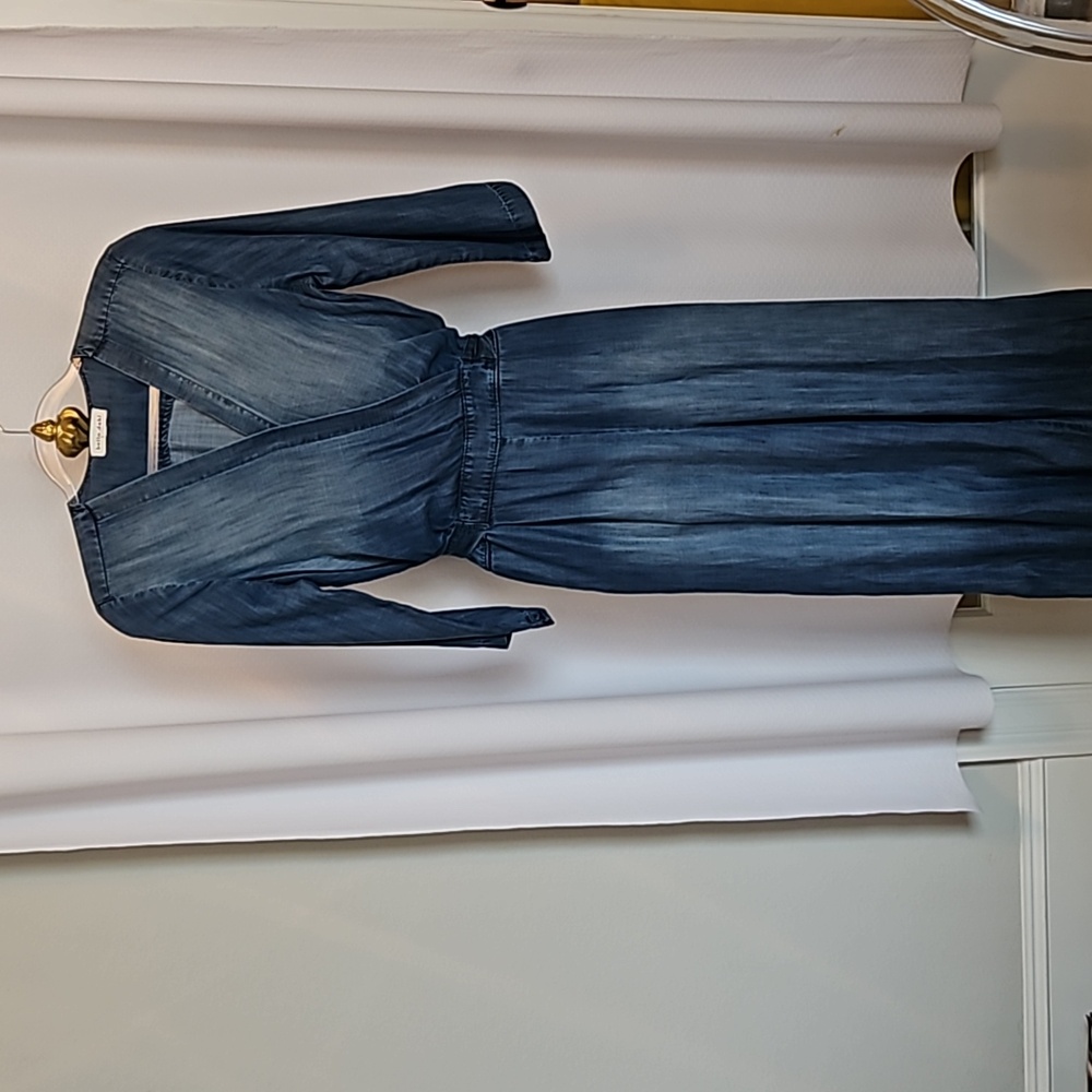 Bella Dahl Wide leg denim jumpsuit